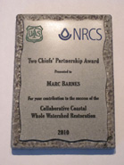 Marc Barnes is awarded Two Chiefs� Partnership Award 